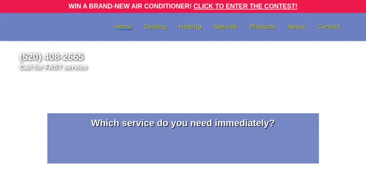 Screenshot D&H Air Conditioning & Heating