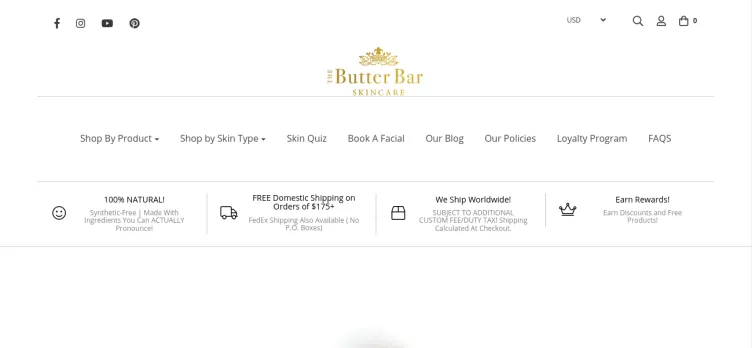 Screenshot The Butter Bar Skincare