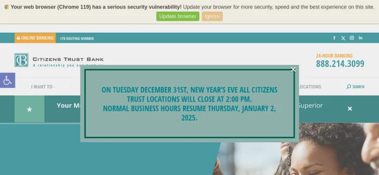 Screenshot Citizens Trust Bank