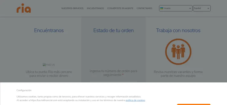 Screenshot RIA Financial Services