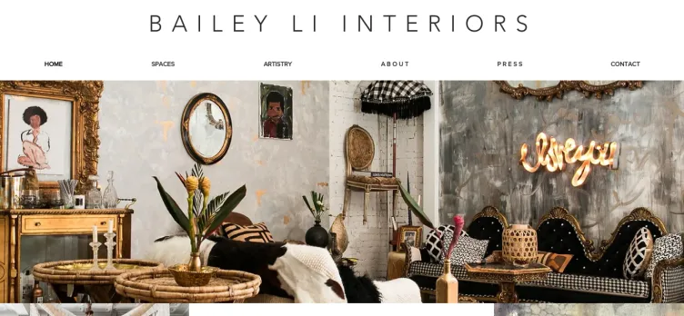Screenshot Bailey Li Interiors