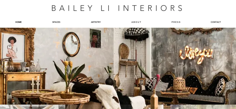 Screenshot Bailey Li Interiors