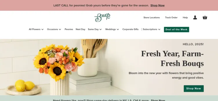 Screenshot The Bouqs