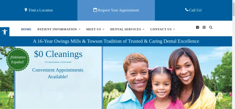 Screenshot Dental Partners of Towson and Owings Mills