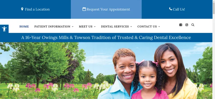 Screenshot Dental Partners of Towson and Owings Mills