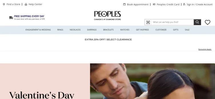 Screenshot Peoples Jewellers