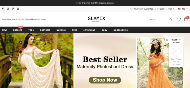 Screenshot Glamix Maternity