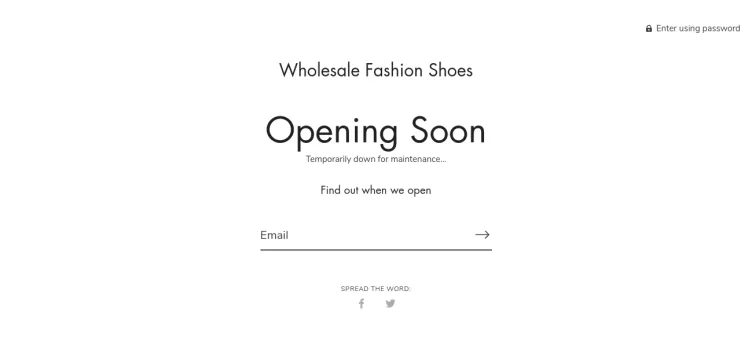 Screenshot Wholesale Fashion Shoes