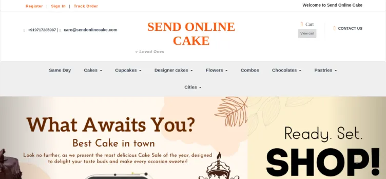 Screenshot Send Online Cake