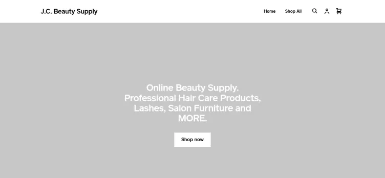 Screenshot JC BEAUTY SUPPLY