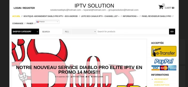 Screenshot IPTV Solution