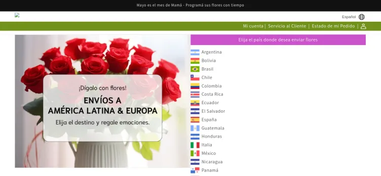 Screenshot LatinFlores.com