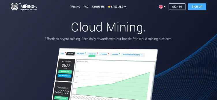 Screenshot IQ Mining