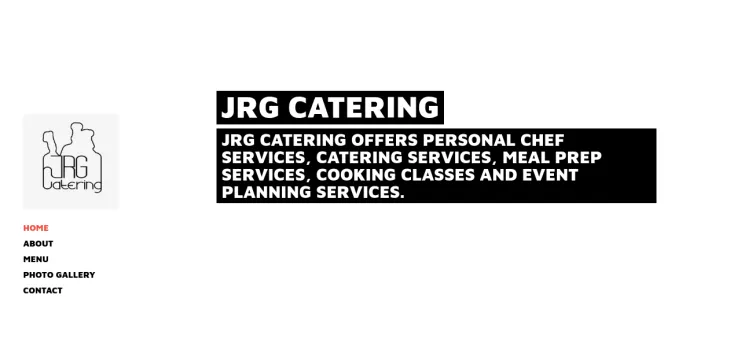 Screenshot JRG Catering