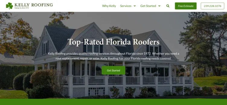 Screenshot Kelly Roofing