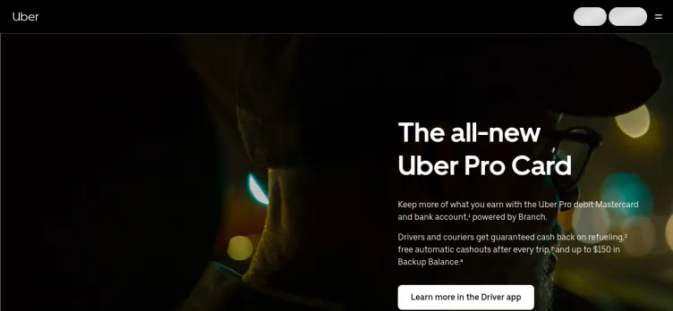 Screenshot Uber Pro Card