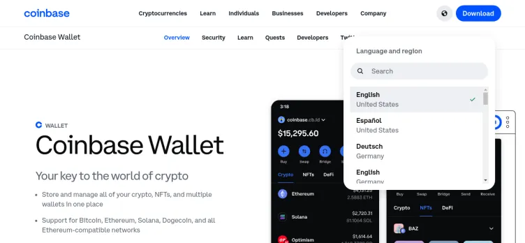 Screenshot Coinbase Wallet