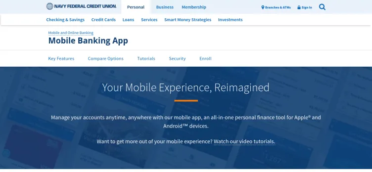 Screenshot Navy Federal Credit Union