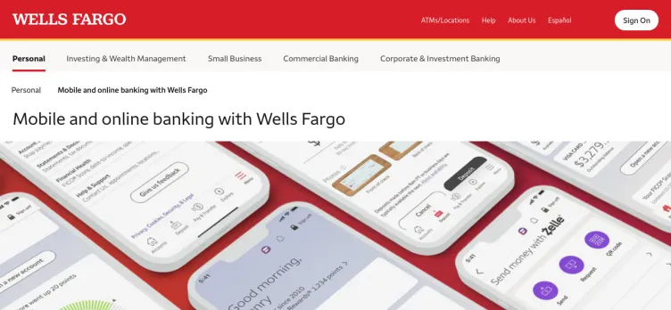 Screenshot Wells Fargo Mobile