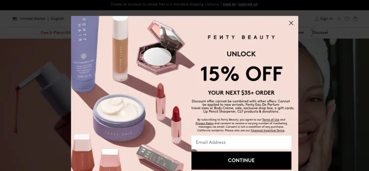 Screenshot Fenty Beauty