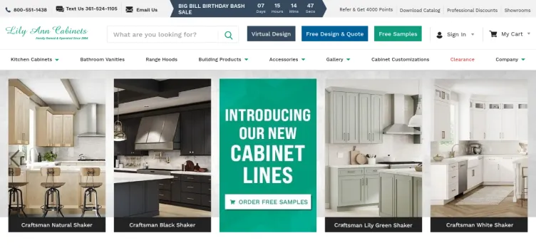 Screenshot Lily Ann Cabinets