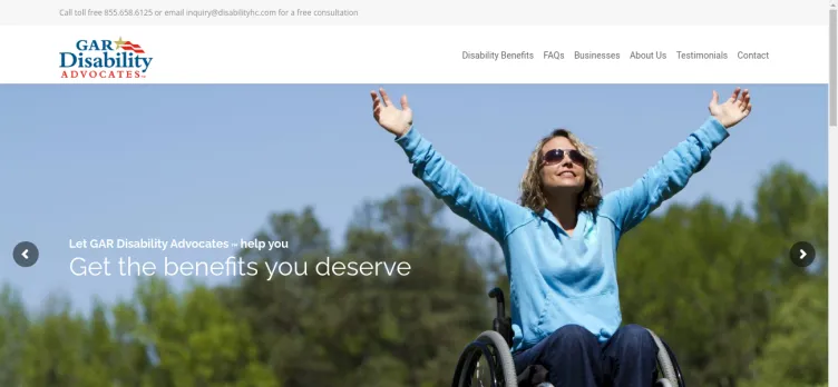 Screenshot GAR Disability Advocates