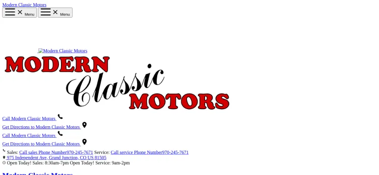 Screenshot Modern Classic Motors