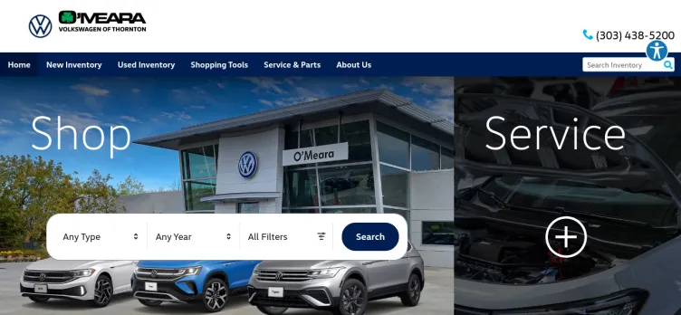 Screenshot O'Meara Volkswagen of Thornton