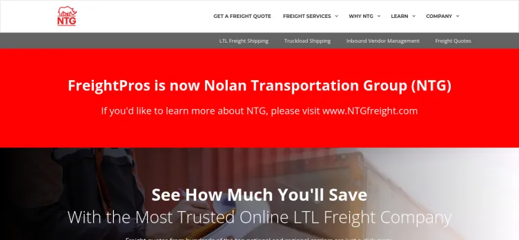 Screenshot FreightPros powered by NTG