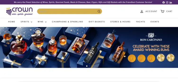 Screenshot Crown Wine and Spirits