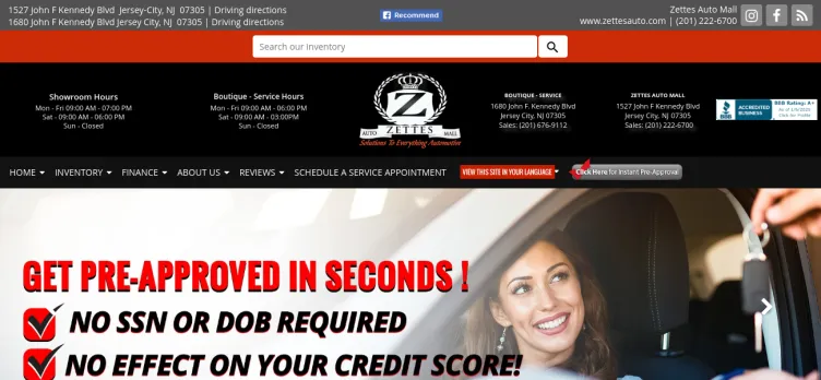 Screenshot Zettes Auto Mall