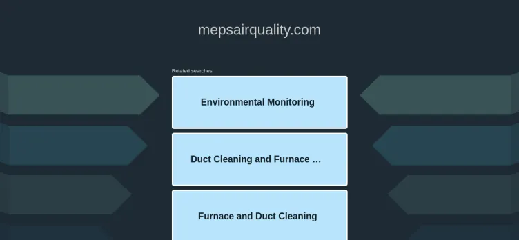 Screenshot MEPS Air Quality