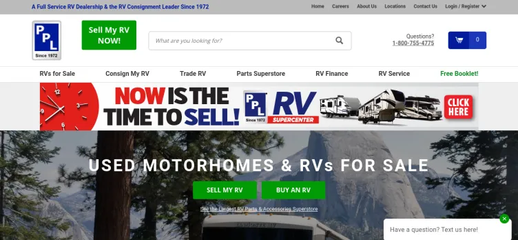 Screenshot PPL Motor Homes