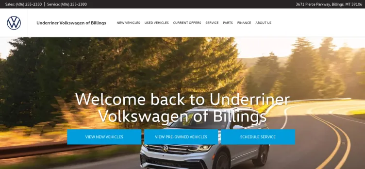 Screenshot Volkswagen of Billings