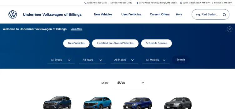 Screenshot Volkswagen of Billings