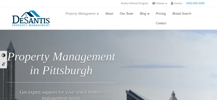 Screenshot DeSantis Property Management