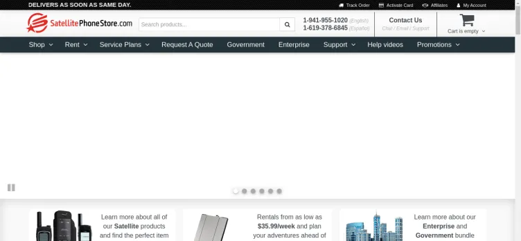 Screenshot SatellitePhoneStore.com