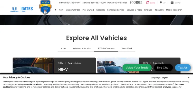Screenshot Gates Honda