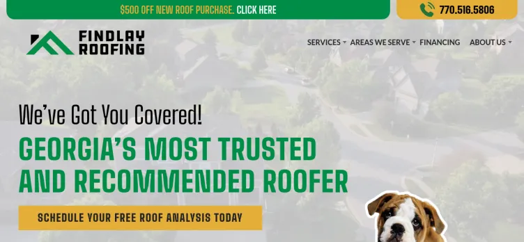 Screenshot Findlay Roofing & Construction