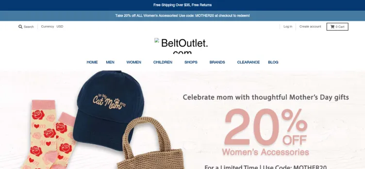 Screenshot BeltOutlet.com