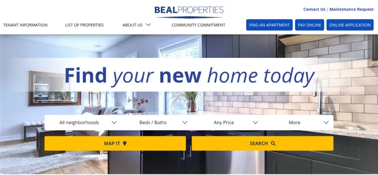 Screenshot Beal Properties
