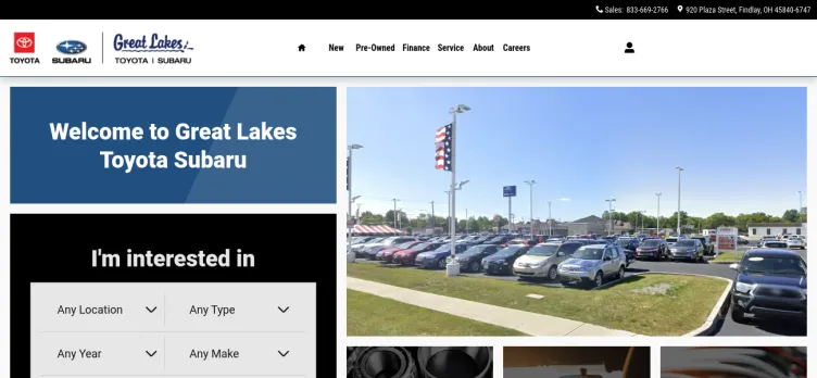 Screenshot Great Lakes Toyota-Subaru