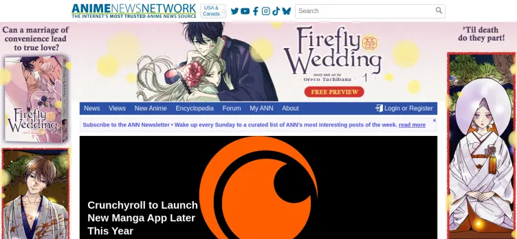 Screenshot Anime News Network