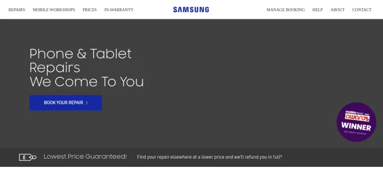 Screenshot Samsung Repair