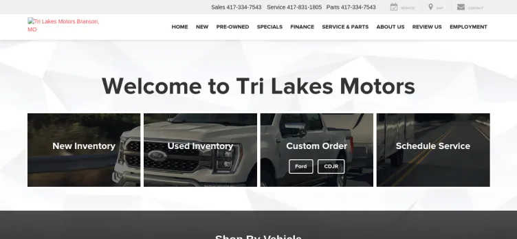 Screenshot Tri-Lakes Ford-Chrysler