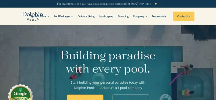 Screenshot Dolphin Pool Construction