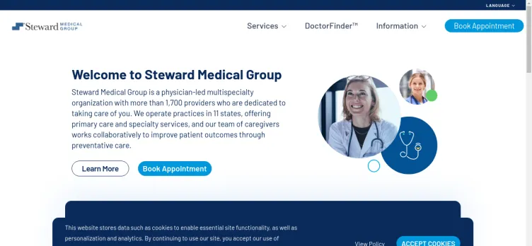 Screenshot Steward Medical Group