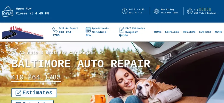 Screenshot A1 Auto Three Brothers Car Repair