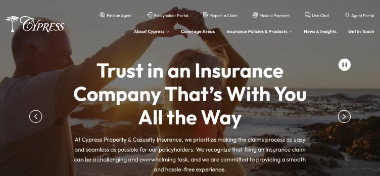 Screenshot Cypress Property & Casualty Insurance Company