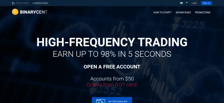 Screenshot Binarycent
